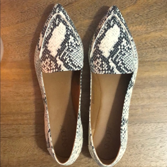 Ivory / grey vegan leather loafers - Picture 3 of 3